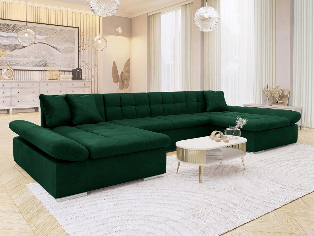 WOHNLANDSCHAFTEN Alia Premium - Grün, Holz/Textil (360/75/160cm) - MIRJAN24