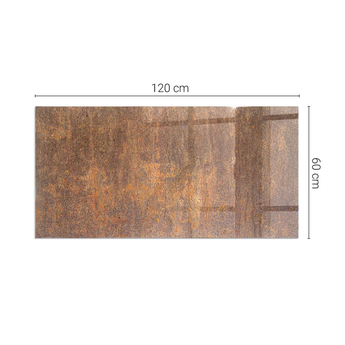GLASPLATTE für Kamin 120x60 cm - Braun, Glas (120/60/0.4cm) - TULUP