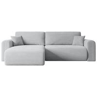 ECKSOFA mit Schlaffunktion und Bettkasten ORRO-L - 272x145x83 cm Grau Cord - Schwarz/Grau, Holzwerkstoff/Kunststoff (272/145cm) - ALTDECOR