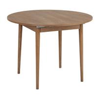 ESSTISCH ausziehbarer von 100 bis 131 cm mit runder Tischplatte 100/100/75 cm - Eichefarben, Holzwerkstoff (111/100/75cm) - Calicosy