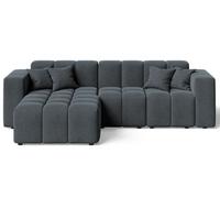 ECKSOFA Loppo Dunkelgrau Links - Dunkelgrau, Holz/Textil (265/180cm) - Graingold