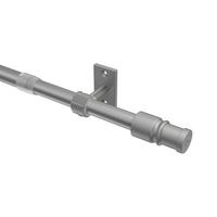 SCHEIBENSTANGE / CAFÉHAUSSTANGE Sora 55-85 cm, 12 / 10 mm Ø, Silbergrau - Alufarben, Kunststoff/Metall (3.5/3.2/85cm) - INTERDECO
