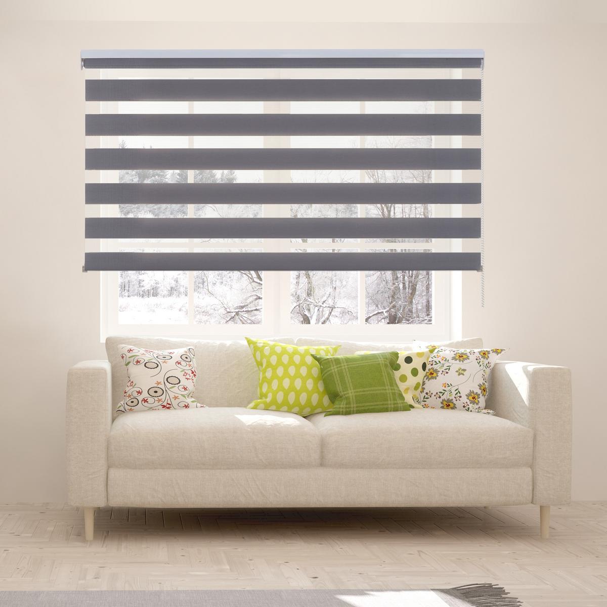 DOPPELROLLO Silber 100x180 cm EL - Silberfarben, Kunststoff (100/180cm) - STORESDECO