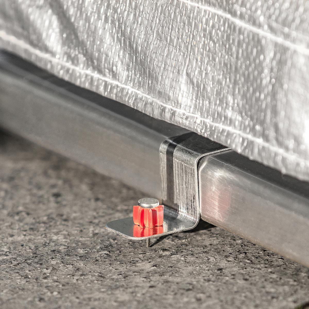 FAHRRADGARAGE Silber-Aluminium - Silberfarben, Metall (120/163/176cm) - SoBuy