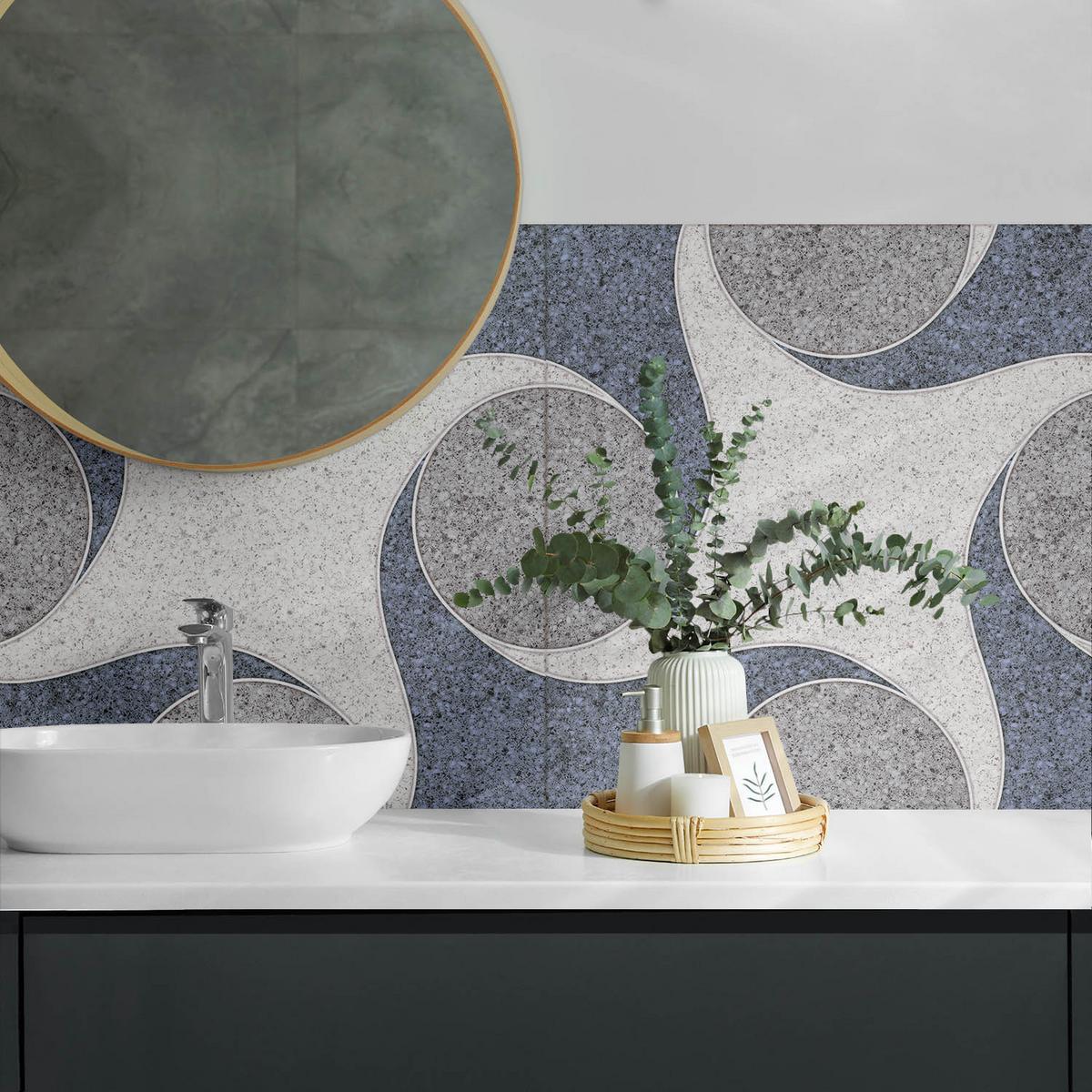 WANDPANEEL 120x60 cm selbstklebend Granitia - Schieferfarben, Kunststoff (60/1.6/120cm) - Wallfluent