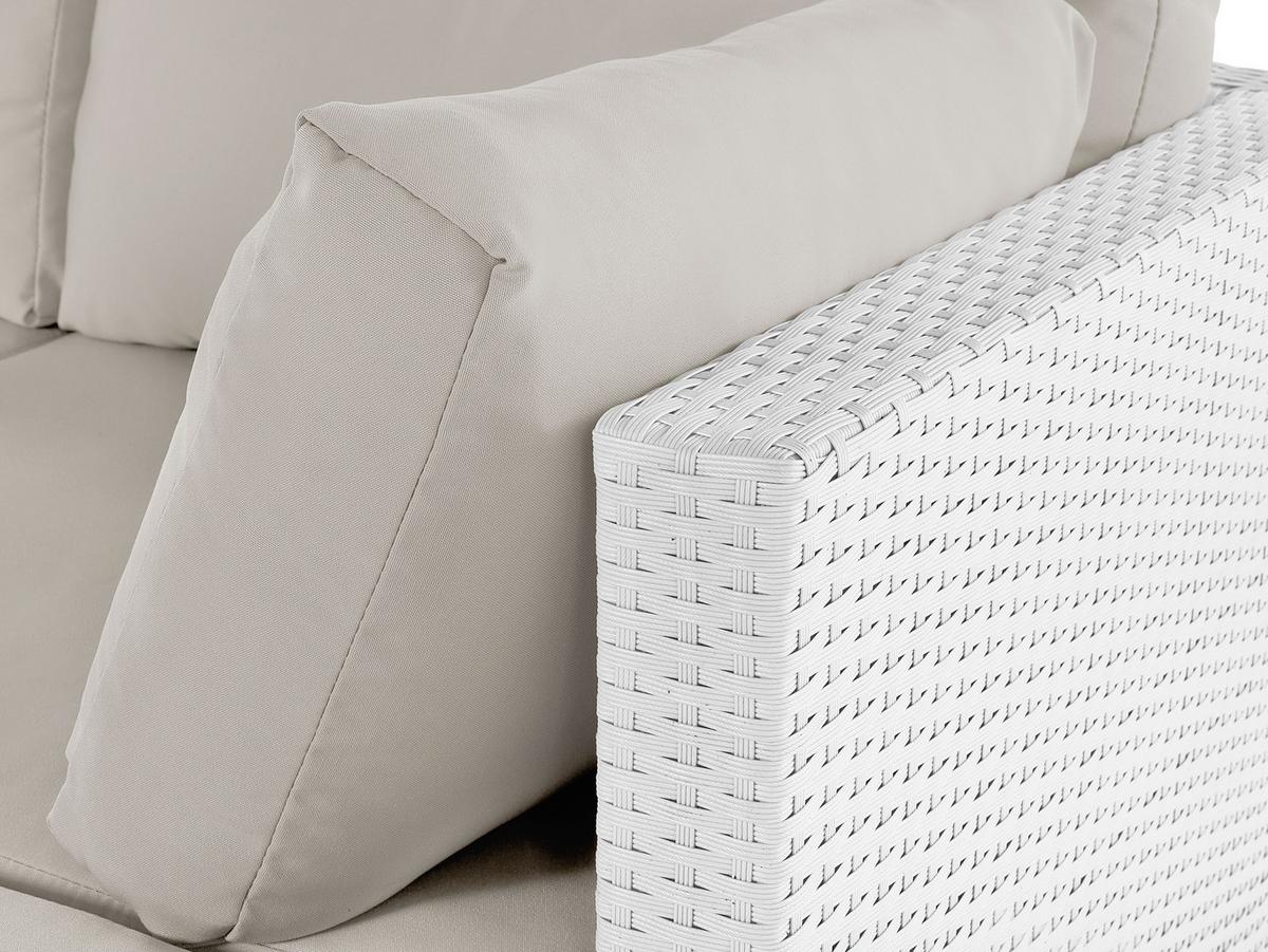 LOUNGE-SET 4-Sitzer Weiß Sano - Beige/Weiß, Kunststoff - Beliani