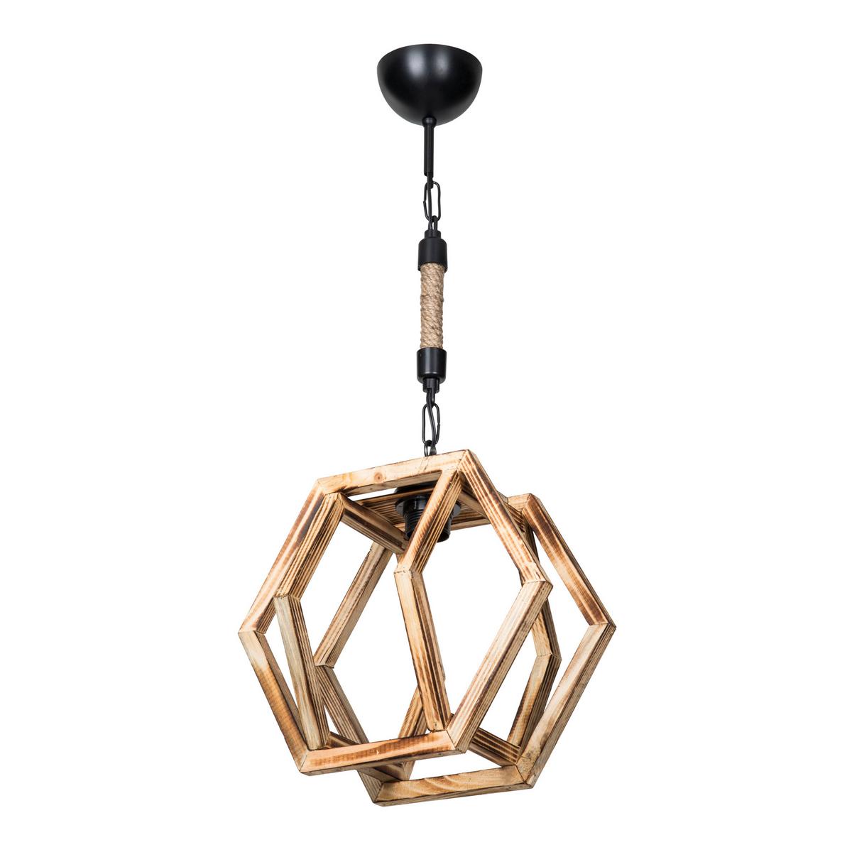HÄNGELEUCHTE Cheltenham - Braun, Holz (30/30/68cm) - lux.pro