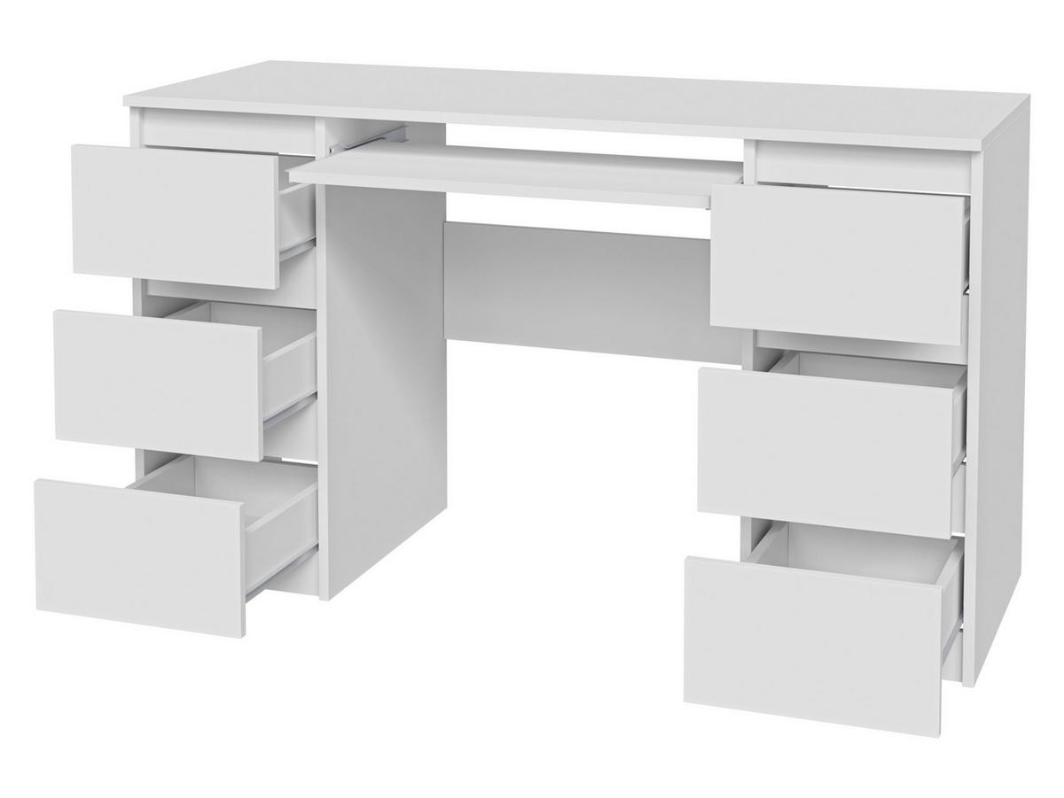 SCHREIBTISCH Kuba - Weiß, Holzwerkstoff (130/51/76cm) - MIRJAN24