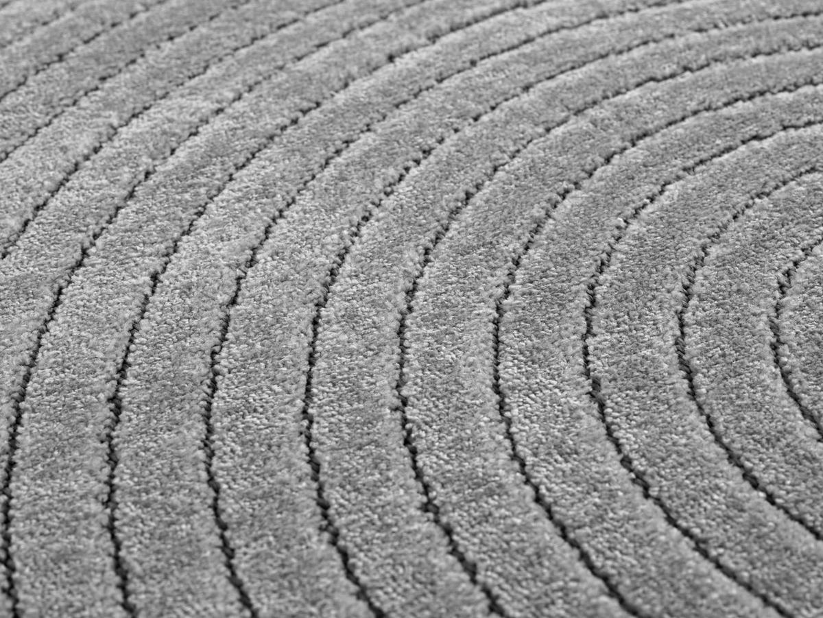 TEPPICH Outdoor ENGADIN in Silber, im Skandi-Stil mit 3D-Design, 200 x 290 cm - Silberfarben, Textil (290/200cm) - KADIMA DESIGN