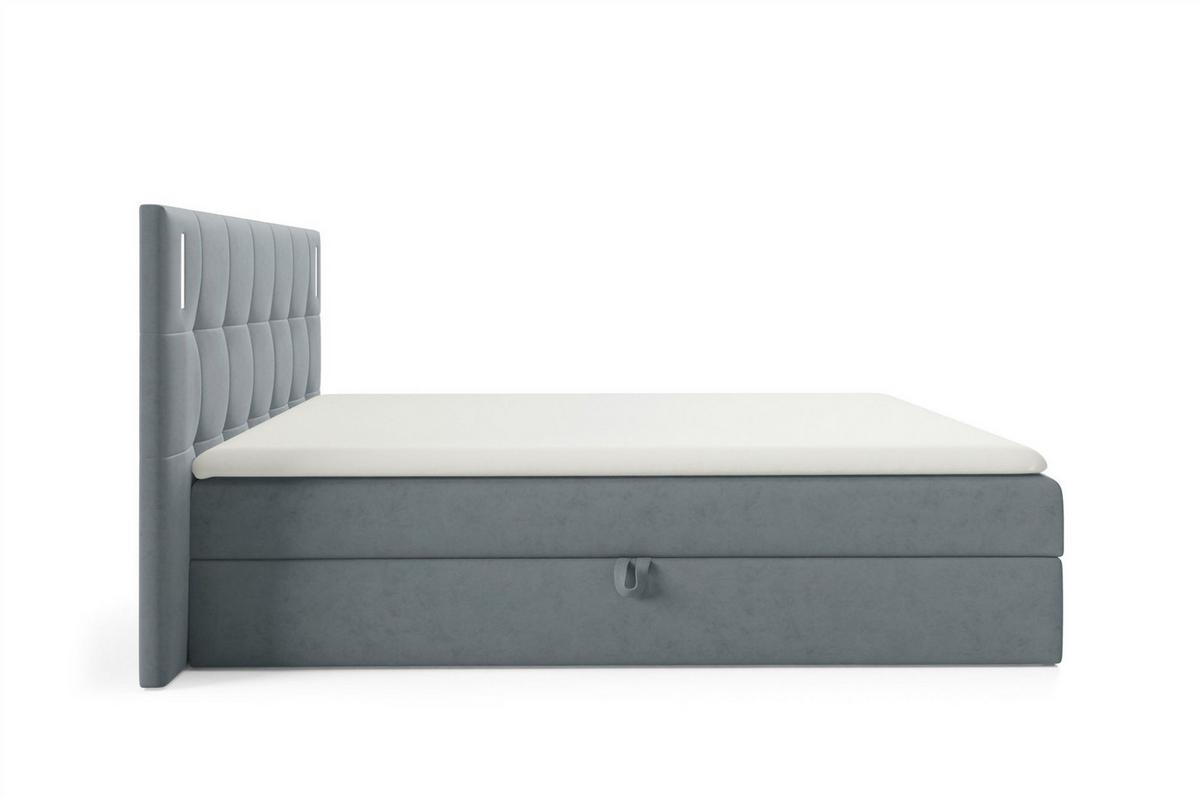 BOXBETT Martim - Grau, Holzwerkstoff/Textil (160/200cm) - Fun Möbel