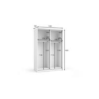 KLEIDERSCHRANK Schwarz 120/182/54,6 - Schwarz, Holzwerkstoff (120/182/55cm) - RAUMHIRSCH FURNITURE