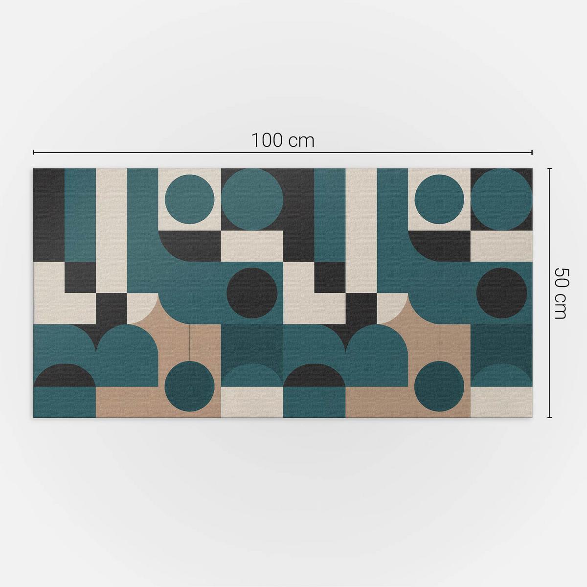 WANDPANEEL 100x50 cm selbstklebend Modula - Türkis, Kunststoff (50/1.6/100cm) - Wallfluent