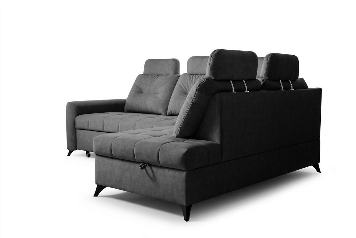 ECKSOFA Wendie - Dunkelgrau, Holzwerkstoff/Textil (250/200cm) - Fun Möbel