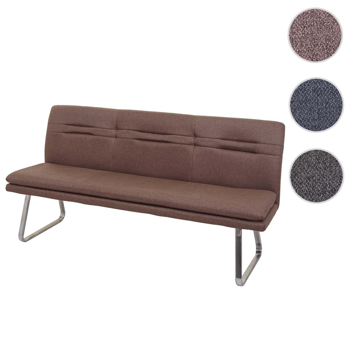 SITZBANK Braun, Silber - Silberfarben/Braun, Textil (180/90/59cm) - MCW