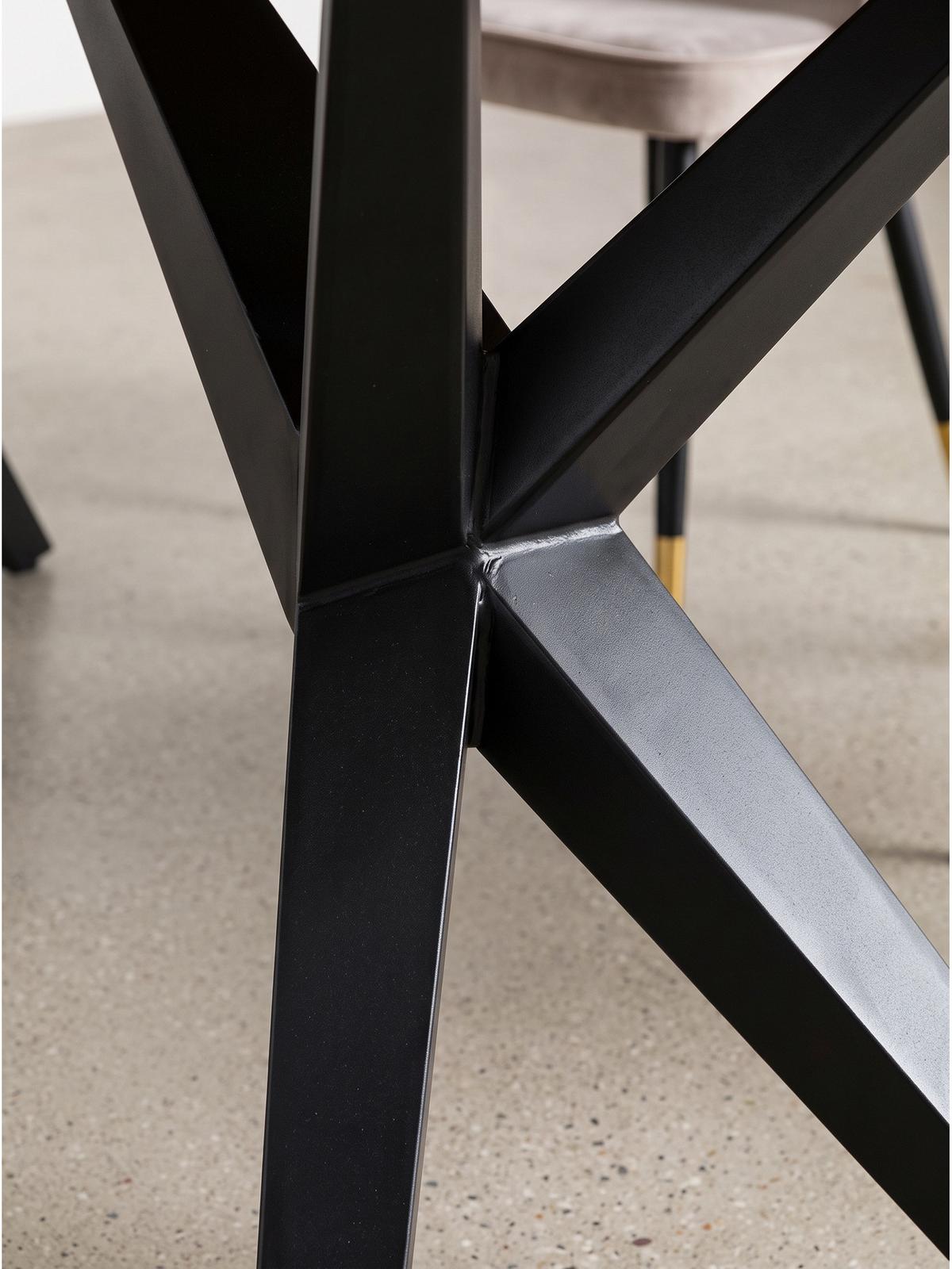 SCHREIBTISCH BLAVET, Akazie Massivholz, Akazie-Schwarz, 180 x 90 x 76 cm - Schwarz/Akaziefarben, Holz/Metall (90/180/76cm) - KADIMA DESIGN