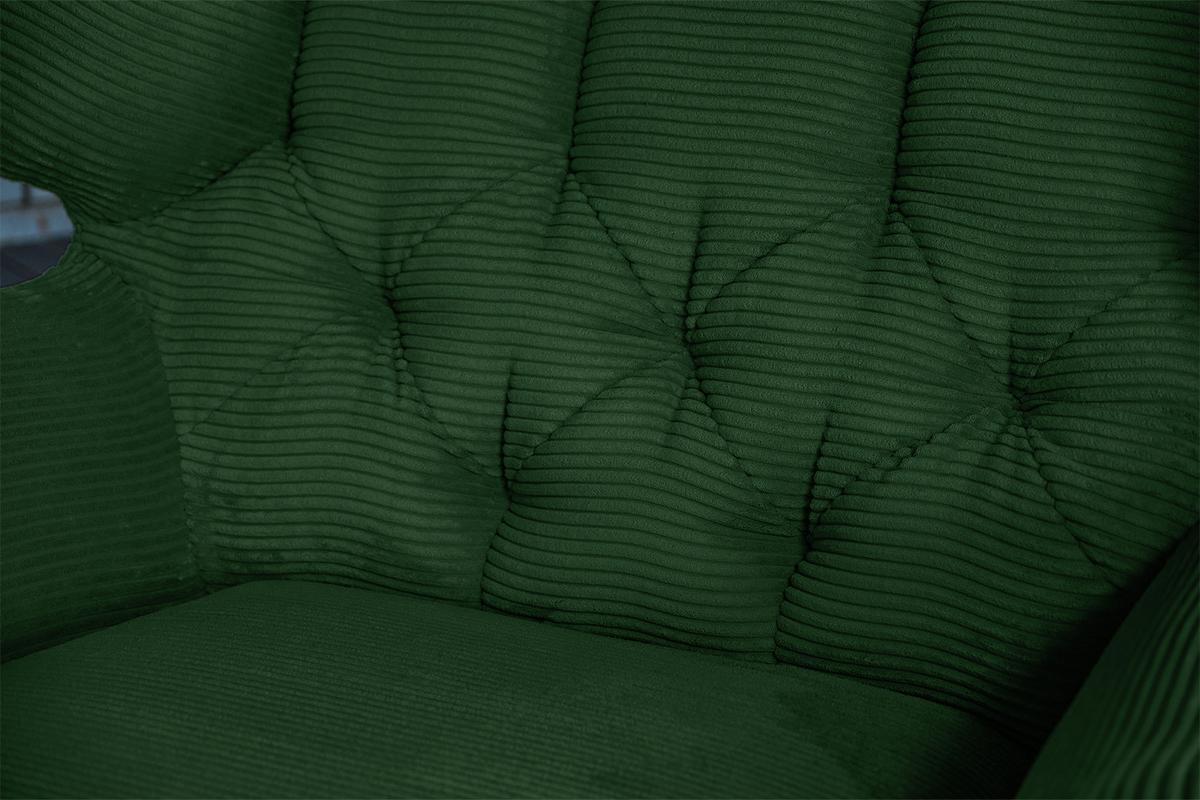 LONGSEAT CHAMRE Smaragdgrün Cord - Smaragdgrün/Schwarz, Textil/Metall (130/95/160cm) - KAWOLA