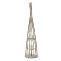 BAMBUS LATERNE H: 150 cm Holzfarbe Boho Stil - Naturfarben, Holz (35.5/150/35.5cm) - ECD-Germany