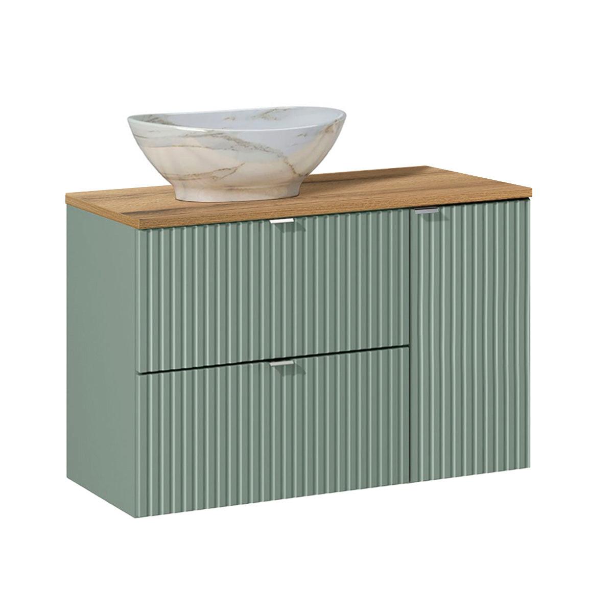 WASCHTISCH 90.4cm Jade Grün - Grün, Holzwerkstoff (90.4/59.5/40cm) - Petits-meubles