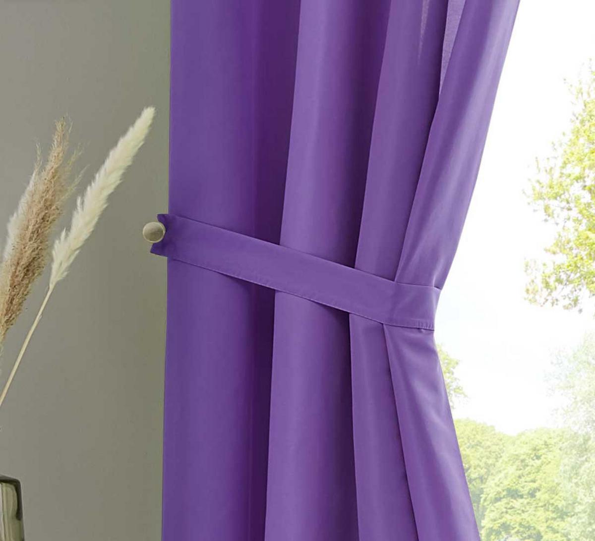 VORHANG BERLIN HxB 175x140cm Lila - Lila, Textil (140/175cm) - Gardinenbox