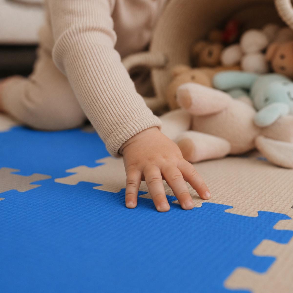 SPIELMATTE ab Null - 270/90 cm Puzzlematte Grau - Multicolor, Kunststoff (30/30cm) - Littletom