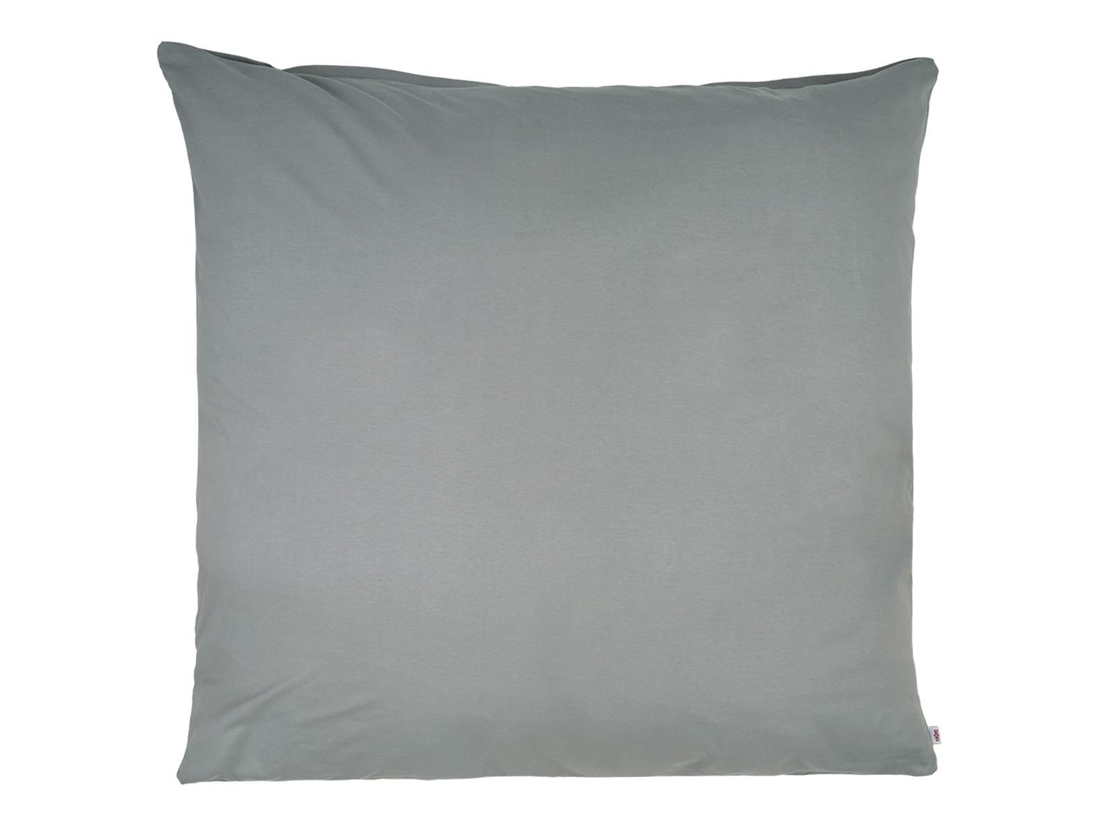 KISSENHÜLLE BasicSoft silber-grau 100% Baumwoll-Jersey 80/80 cm - Grau, Textil (80/80cm) - beties Heimtextil