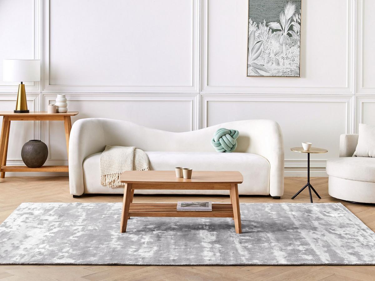 KURZFLOR-TEPPICH Gesi II 300/200 cm - Grau, Naturmaterialen (200/300cm) - Beliani