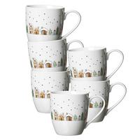 JUMBOBECHER Winterdorf weiß 500 ml 6er Set - Weiß, Keramik (0.5L) - Ritzenhoff Breker