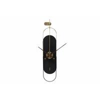 WANDUHR Design Schwarz 20/90 cm - Schwarz, Holzwerkstoff/Metall (20/90/2cm) - ONZENO