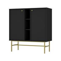 SIDEBOARD TORINO 100/108/41cm 2 Türen Graphitfarben - Graphitfarben, Holzwerkstoff (100/108/41cm) - MASSENO