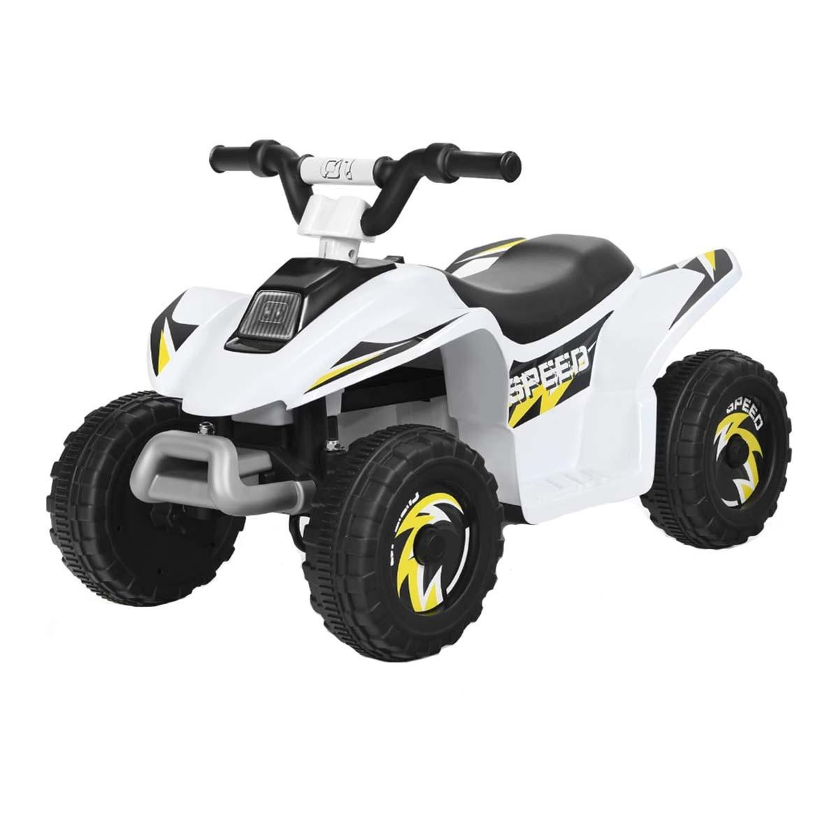 KINDERMOTORRAD 6V Elektro Kinderquad Weiß - Weiß, Kunststoff (73/44.5/40cm) - COSTWAY
