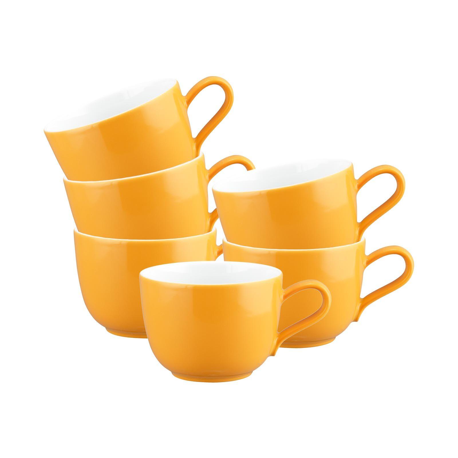 KAFFEETASSEN Liberty Pure Colors Mango Orange 260 ml 6er Set - Orange, Keramik (0.26L) - Seltmann Weiden
