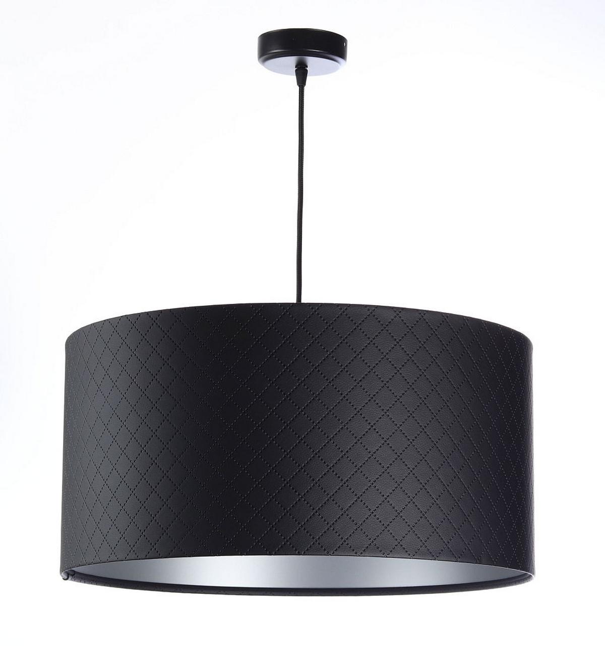 HÄNGELEUCHTE Schwarz 50/25 cm - Silberfarben/Schwarz, Kunststoff (50/0.8/25cm) - ONZENO