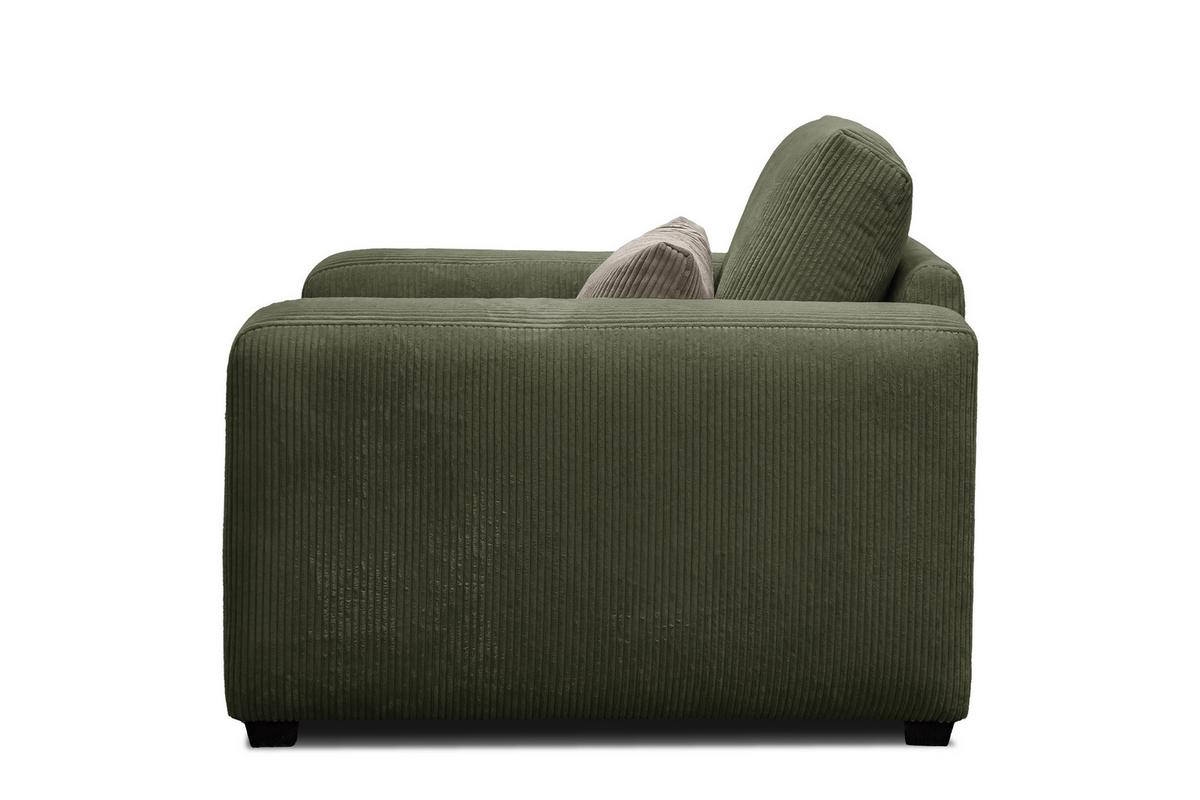 SESSEL OLI in Cordstoff olivgrün - Olivgrün, Holz/Textil (130/91/108cm) - Wozimo