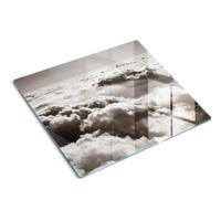 GLASPLATTE 60x52 cm Wolken - Schwarz, Glas (60/0.4/52cm) - TULUP