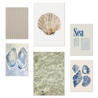 POSTER Set Mit 6 Strand, Meer, Ozean A3 & A4 Rahmenlos - Klar, Papier (29/3cm) - Nacnic