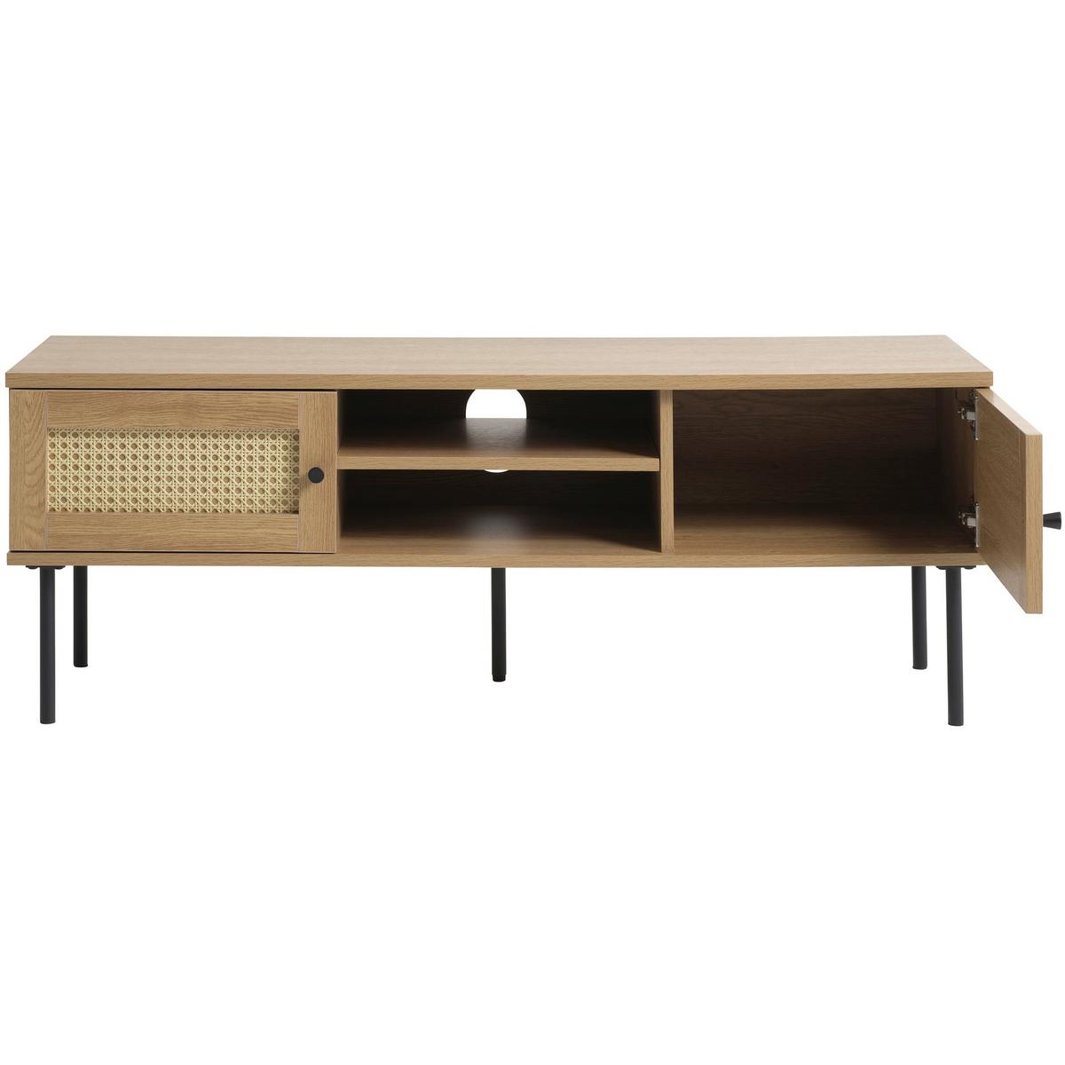 TV-LOWBOARD Mogest 120 cm - Beige/Schwarz, Holzwerkstoff/Kunststoff (120/43/40cm) - Selsey