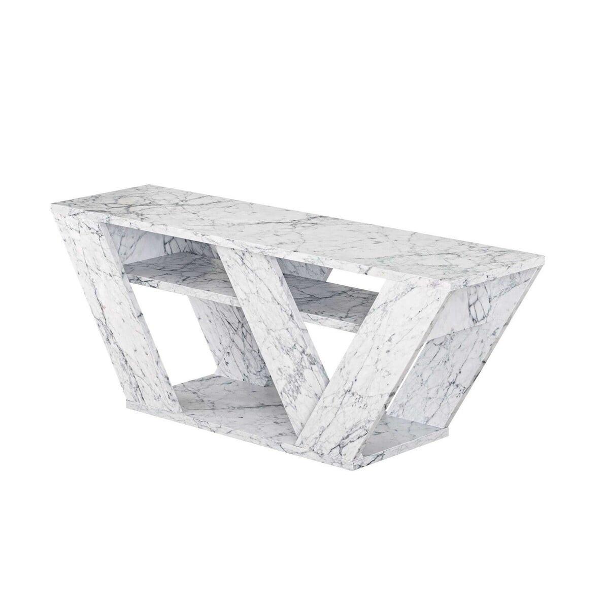 TV-MÖBEL 3 Regale L110 cm - Pipralla - Weiß, Holzwerkstoff (30/40/12cm) - Calicosy