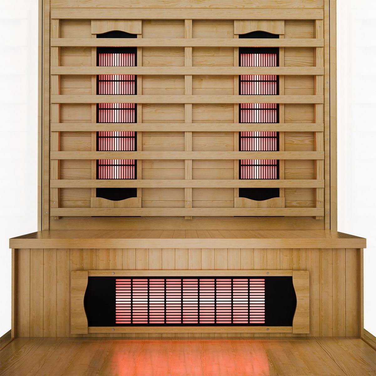 INFRAROTKABINE Göteborg mit Vollspektrumstrahlern - Naturfarben, Holz (120/190/105cm) - Artsauna