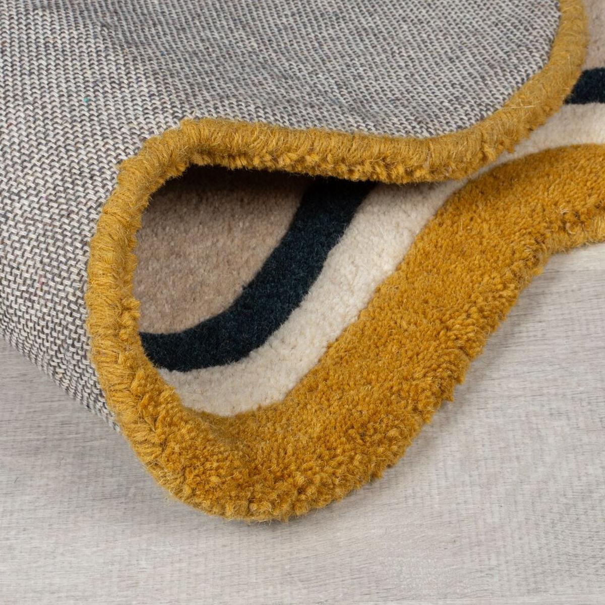 WOLLTEPPICH WINCH, mit Bordüre, Natur, 160 x 230 cm - Beige, Textil (160/230cm) - KADIMA DESIGN