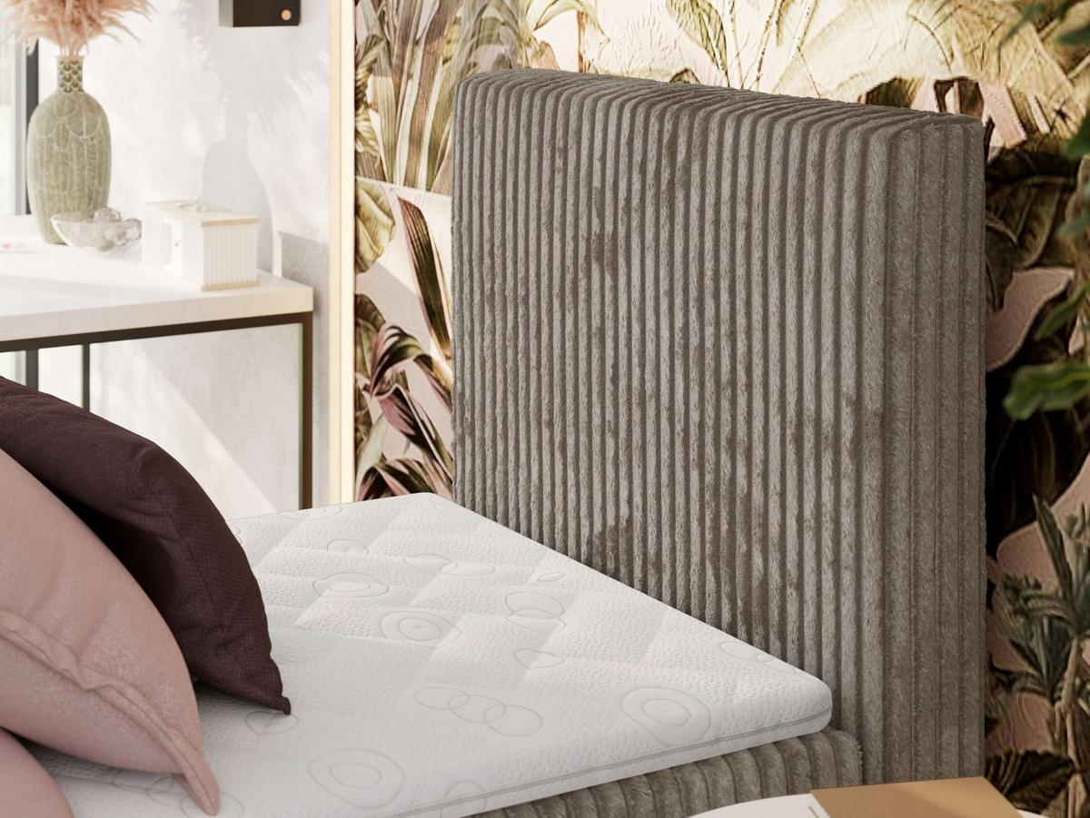 BOXBETT TILIANO 90/200 - Hellbraun Cord - H4 - Rechts - Hellbraun, Textil (90/200cm) - MKS