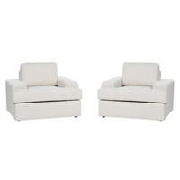 SESSEL 2er-Set hellbeige Alla - Beige, Textil (108/85/103cm) - Beliani