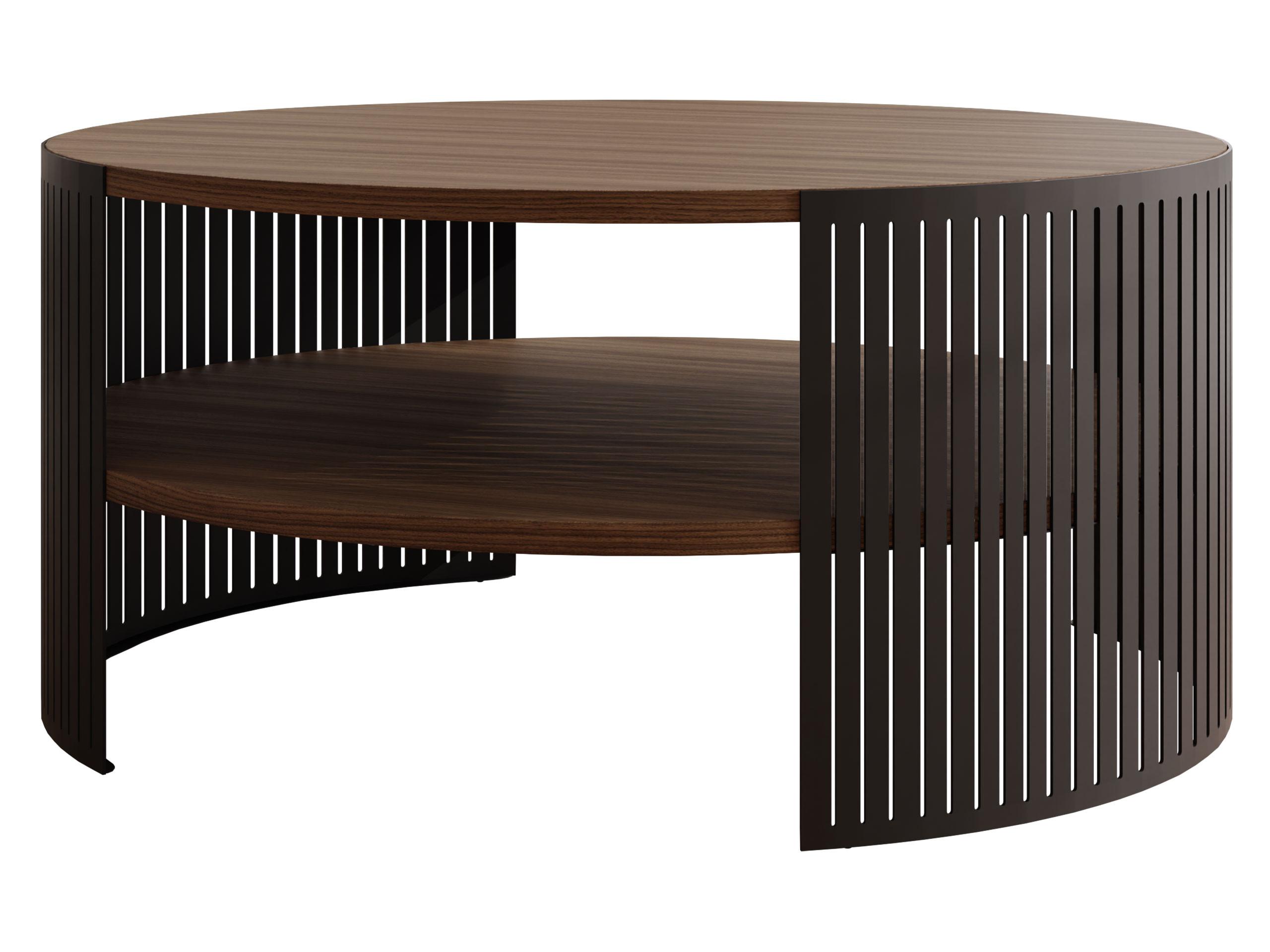 COUCHTISCH Fikoli - Schwarz/Braun, Holzwerkstoff/Metall (75/75/40cm) - MIRJAN24