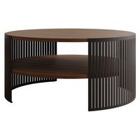 COUCHTISCH Fikoli - Schwarz/Braun, Holzwerkstoff/Metall (75/75/40cm) - MIRJAN24