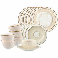KAFFEESERVICE Ivoire weiß-gold 18-tlg. - Goldfarben/Weiß, Keramik (2/2/2cm) - Villeroy & Boch