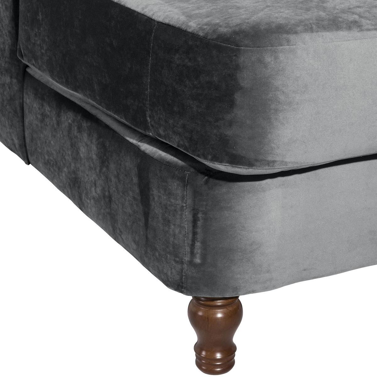 SESSEL XXL inkl. Kissen Karley Samtvelours graphit - Graphitfarben, Kunststoff (103/103/149cm) - 58aufmkessel