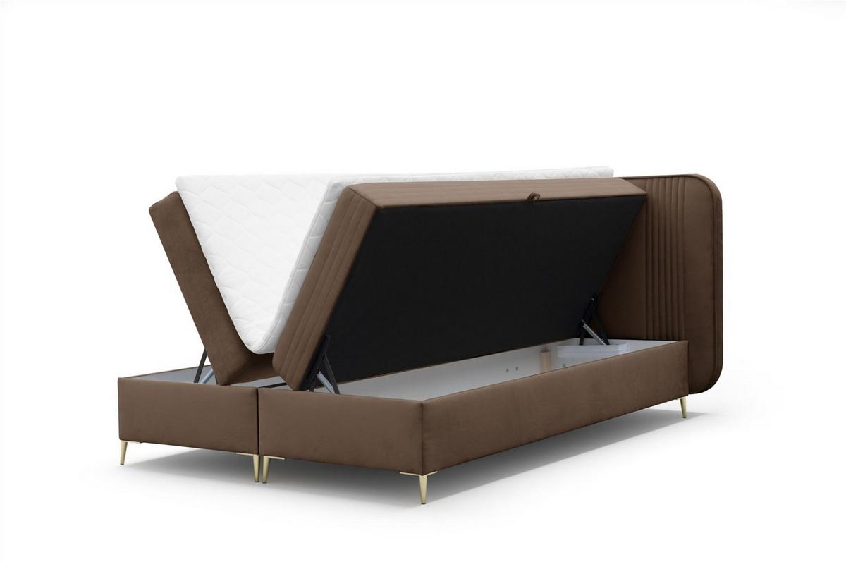 BOXBETT Alize - Dunkelbraun, Holzwerkstoff/Textil (160/200cm) - Fun Möbel