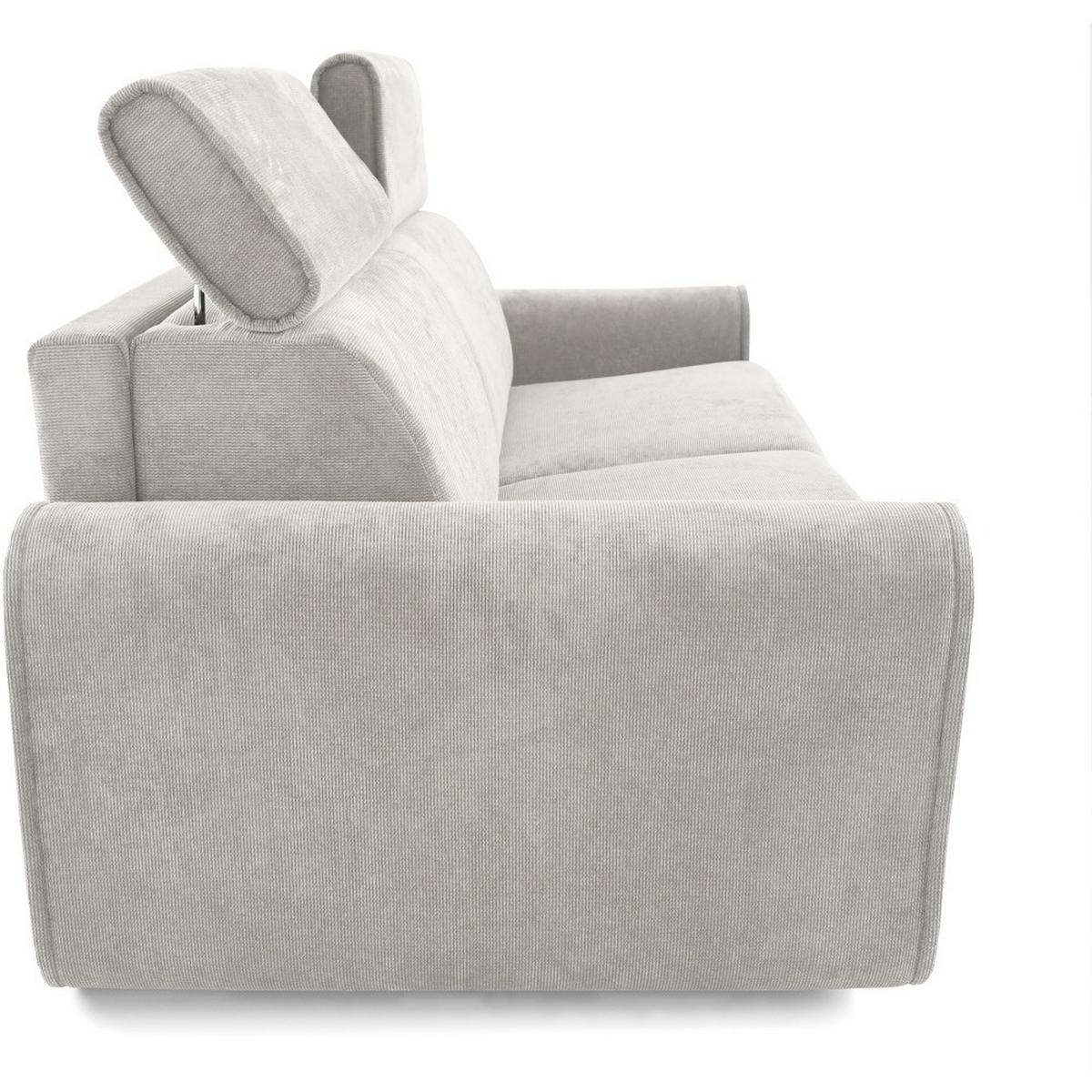 SCHLAFSOFA Pavarti mit italienischem Gestell, 180x195, Beige - Beige/Schwarz, Holzwerkstoff (234/88/100cm) - Beautysofa