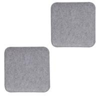 SITZKISSEN ROMEO 2er-Set grau - Grau, Textil (35/35/2cm) - IDIMEX