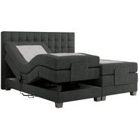 BOXBETT ELEKTRO 140/200 Dunkelgrau Struktur - H4 - Dunkelgrau, Holz/Textil (140/200cm) - MKS