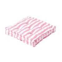SITZKISSEN rosa-weiß gestreift 40/40/8 cm - Rosa, Textil (40/40/8cm) - Homescapes